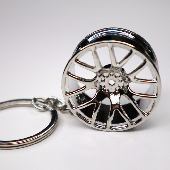 Metal Wheel Rim Keychain – Choose from 4 Colours