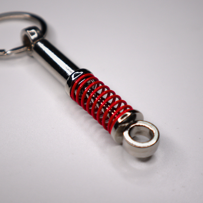 Miniature Strut Keyring with Coloured Spring – Choose from 5 Colours