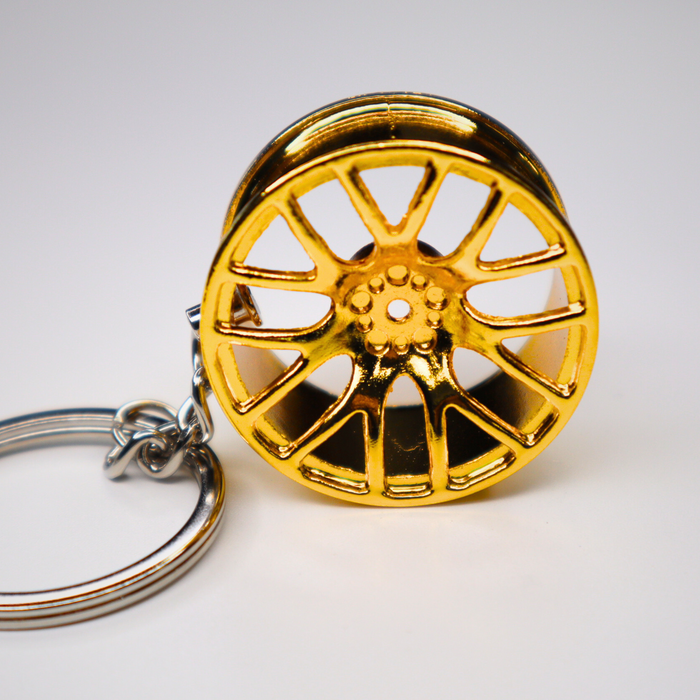 Metal Wheel Rim Keychain – Choose from 4 Colours