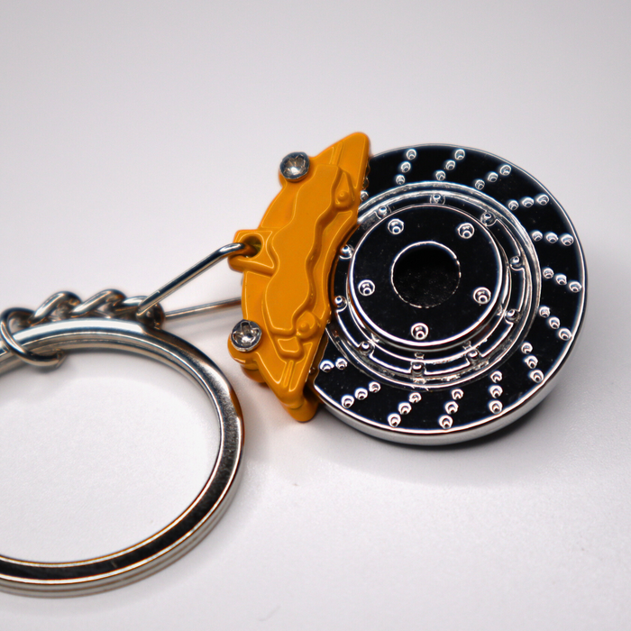 Rotatable Brake Disc Keychain – Creative Metal Design in 5 Colours