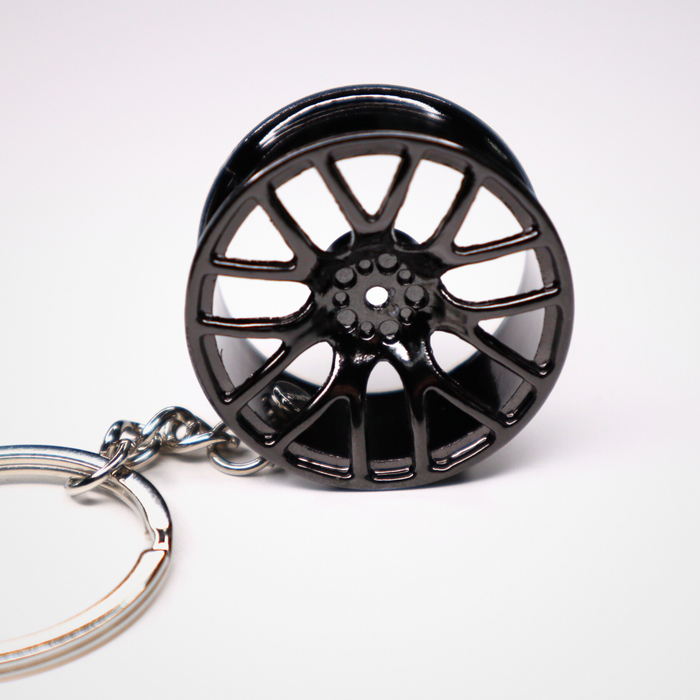 Metal Wheel Rim Keychain – Choose from 4 Colours