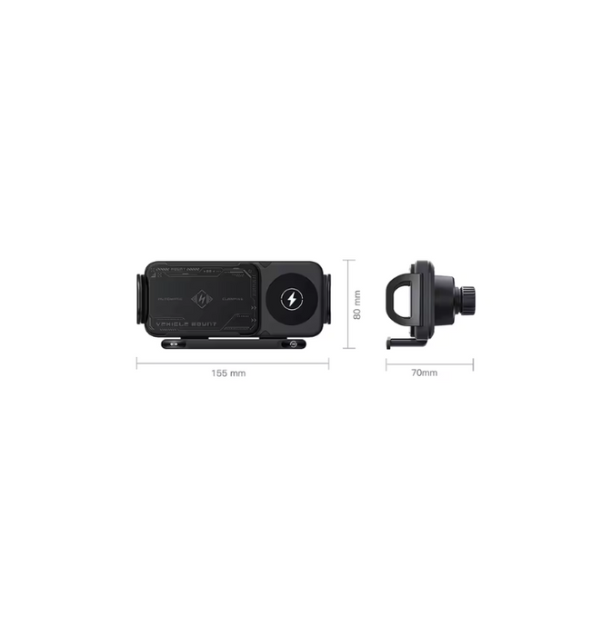 Emerald VoltLock Pro – Auto-Rotate Wireless Charging Mount