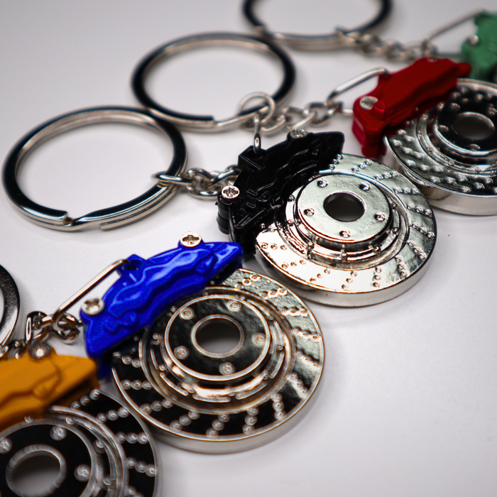 Rotatable Brake Disc Keychain – Creative Metal Design in Colours
