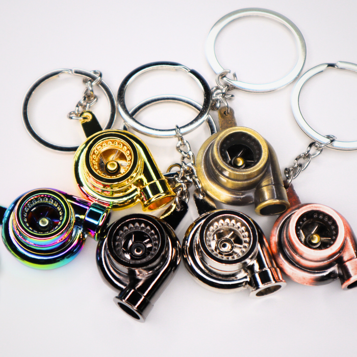 Turbo Keyring with Spinning Turbine – Choose from 6 Colours