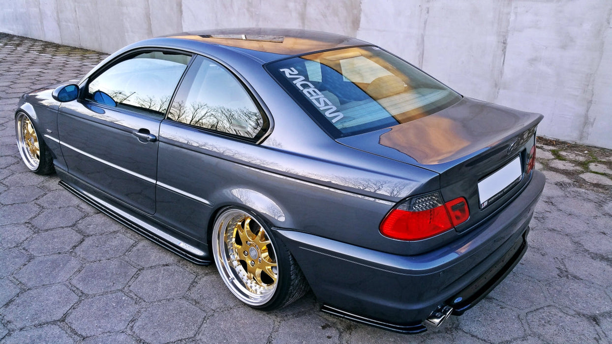 CENTRAL REAR SPLITTER BMW 3 E46 MPACK COUPE (WITH VERTICAL BARS)