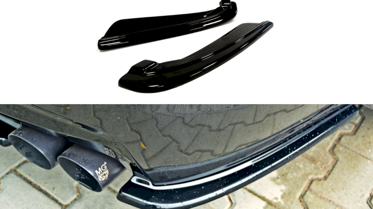 REAR SIDE SPLITTERS BMW 5 F11 M-PACK (FITS TWO DOUBLE EXHAUST ENDS)