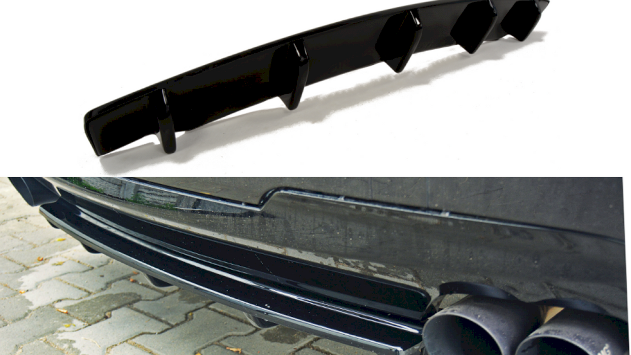 CENTRAL REAR SPLITTER BMW 5 F11 M-PACK (FITS TWO DOUBLE EXHAUST ENDS)