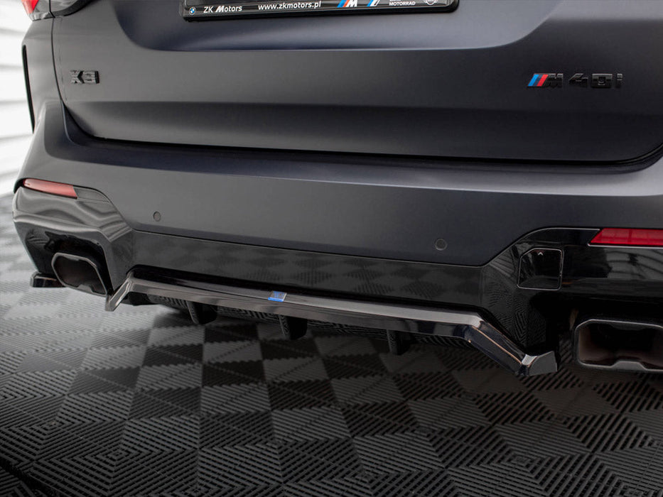 CENTRAL REAR SPLITTER (VERTICAL BARS) BMW X3 M-PACK G01 FACELIFT