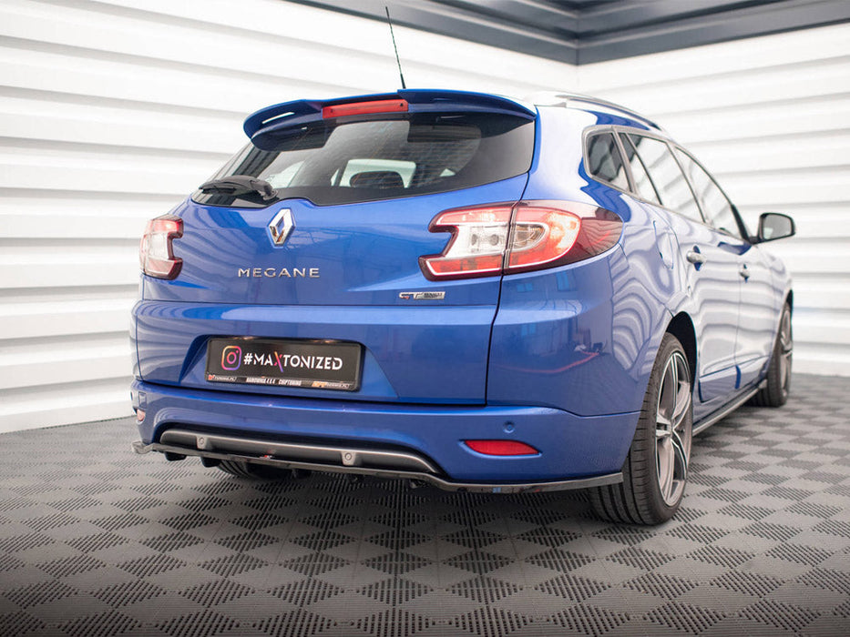 CENTRAL REAR SPLITTER (VERTICAL BARS) RENAULT MEGANE GT LINE GRANDTOUR MK3 FACELIFT