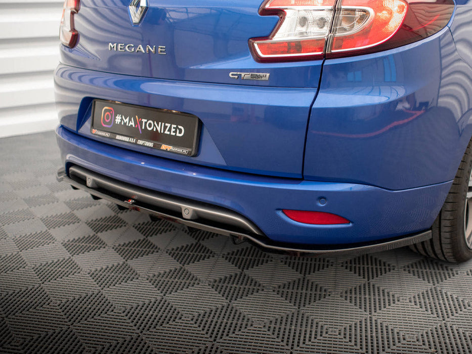 CENTRAL REAR SPLITTER (VERTICAL BARS) RENAULT MEGANE GT LINE GRANDTOUR MK3 FACELIFT