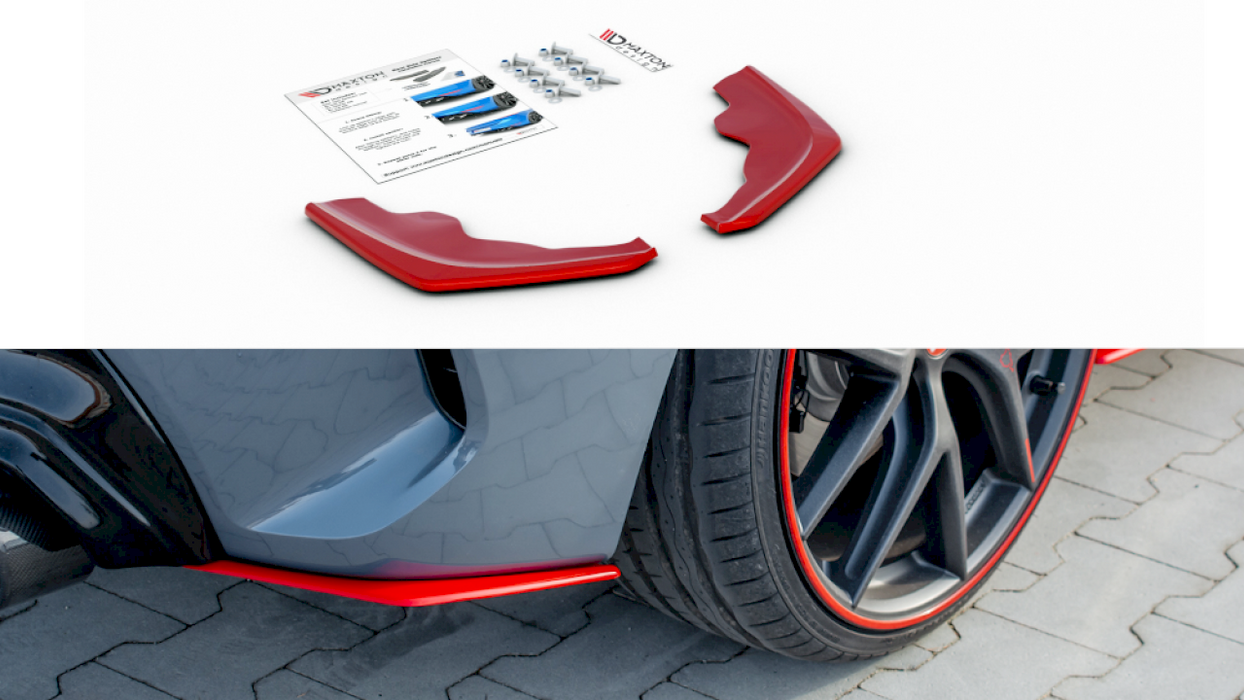 REAR SIDE SPLITTERS (RED) BMW 1 SERIES F40 M135I /M-SPORT (2019-)