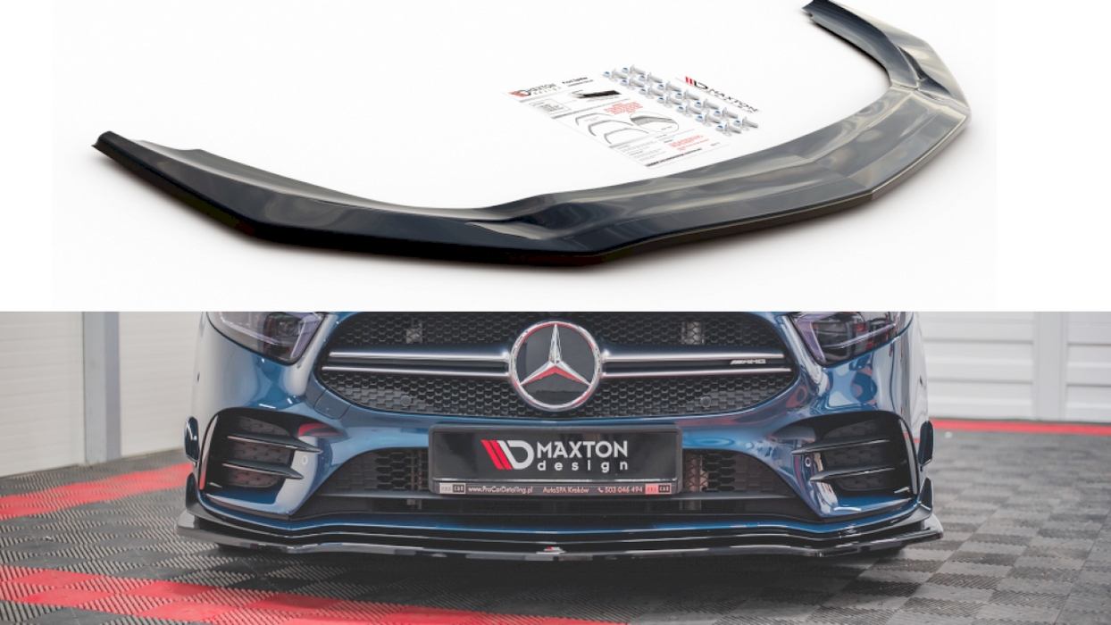 FRONT SPLITTER V.1 MERCEDES A35 AMG PREMIUM + W177 (2018-)