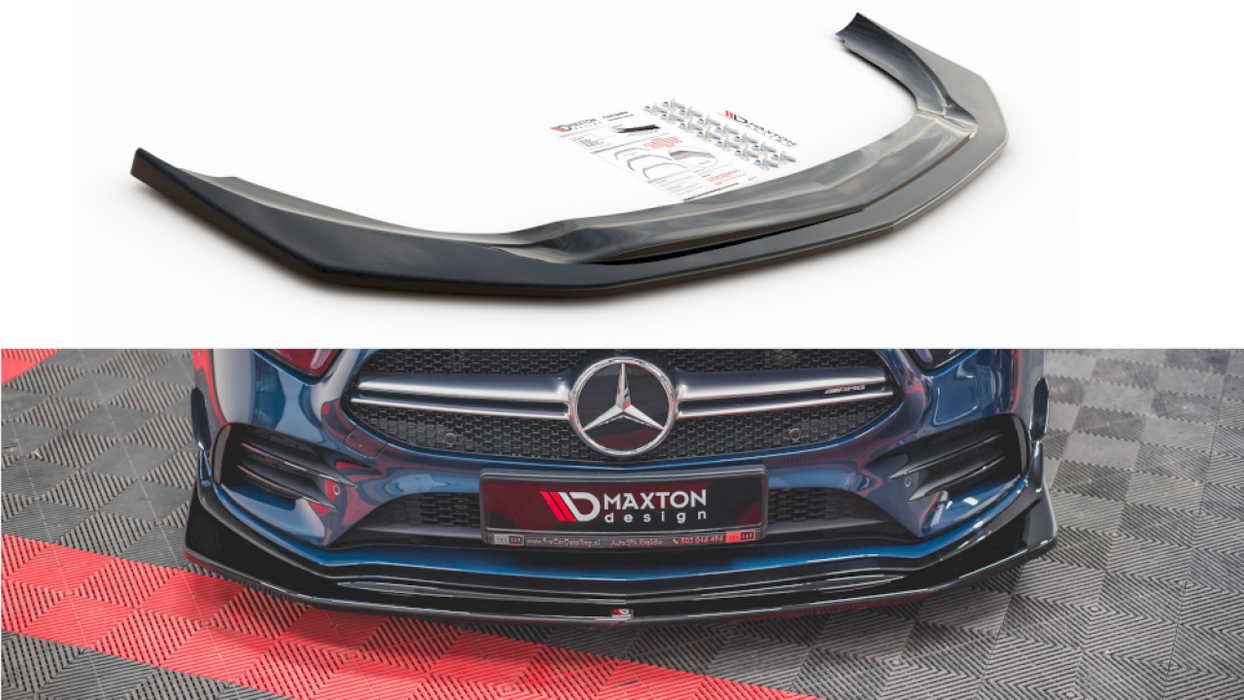 FRONT SPLITTER V.3 MERCEDES A35 AMG PREMIUM + W177 (2018-)