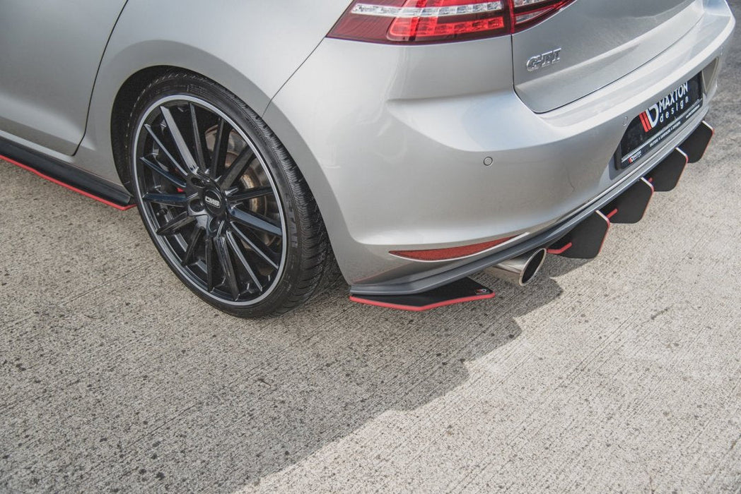 MAXTON RACING REAR SIDE SPLITTERS V.2 VW GOLF MK7 GTI