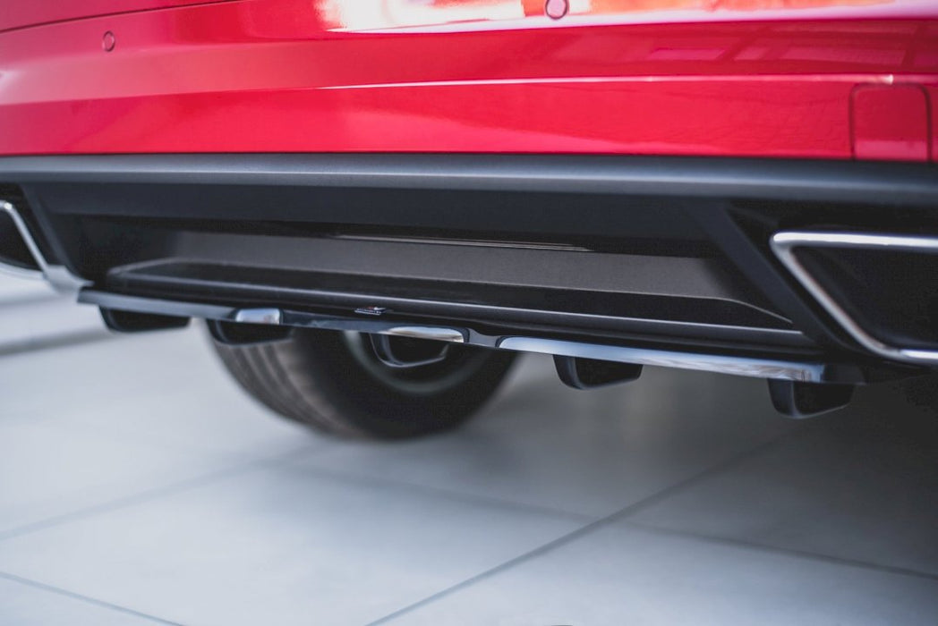 CENTRAL REAR SPLITTER (W/ VERTICAL BARS) SKODA KODIAQ VRS (2019-)