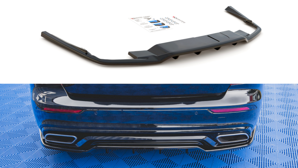 CENTRAL REAR SPLITTER (W/ VERTICAL BARS) VOLVO S60/V60 R-DESIGN MK3 (2018-)