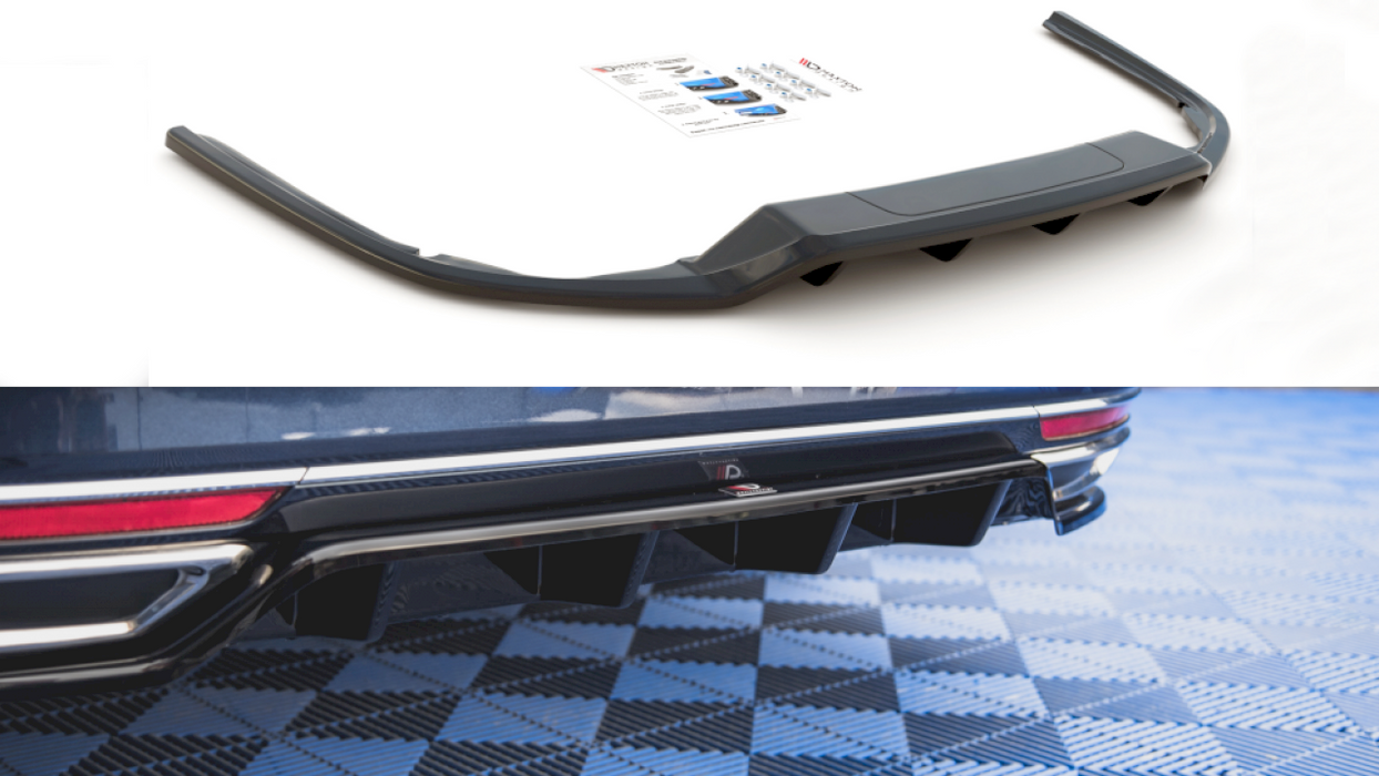 CENTRAL REAR SPLITTER (W/ VERTICAL BARS) VW PASSAT B8 (2014-)