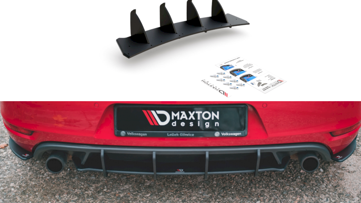 RACING DURABILITY REAR DIFFUSER V2 VW GOLF GTI MK6 (2008-2012)