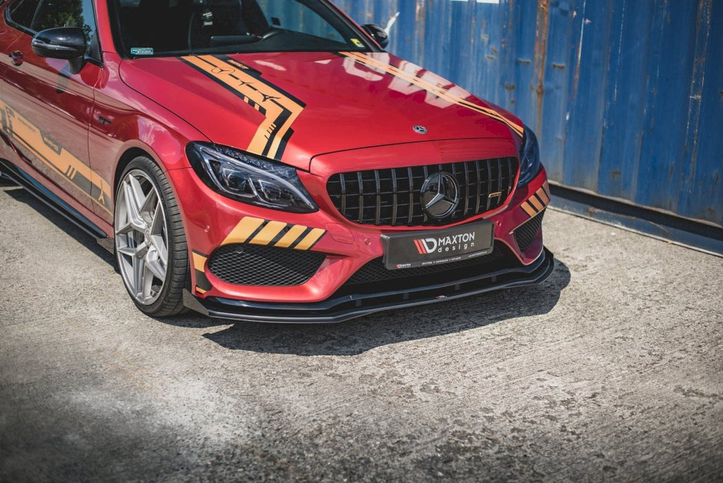 STREET PRO DURABILITY FRONT SPLITTER (+FLAPS) MERCEDES-AMG C43 COUPE C205 (2016-)