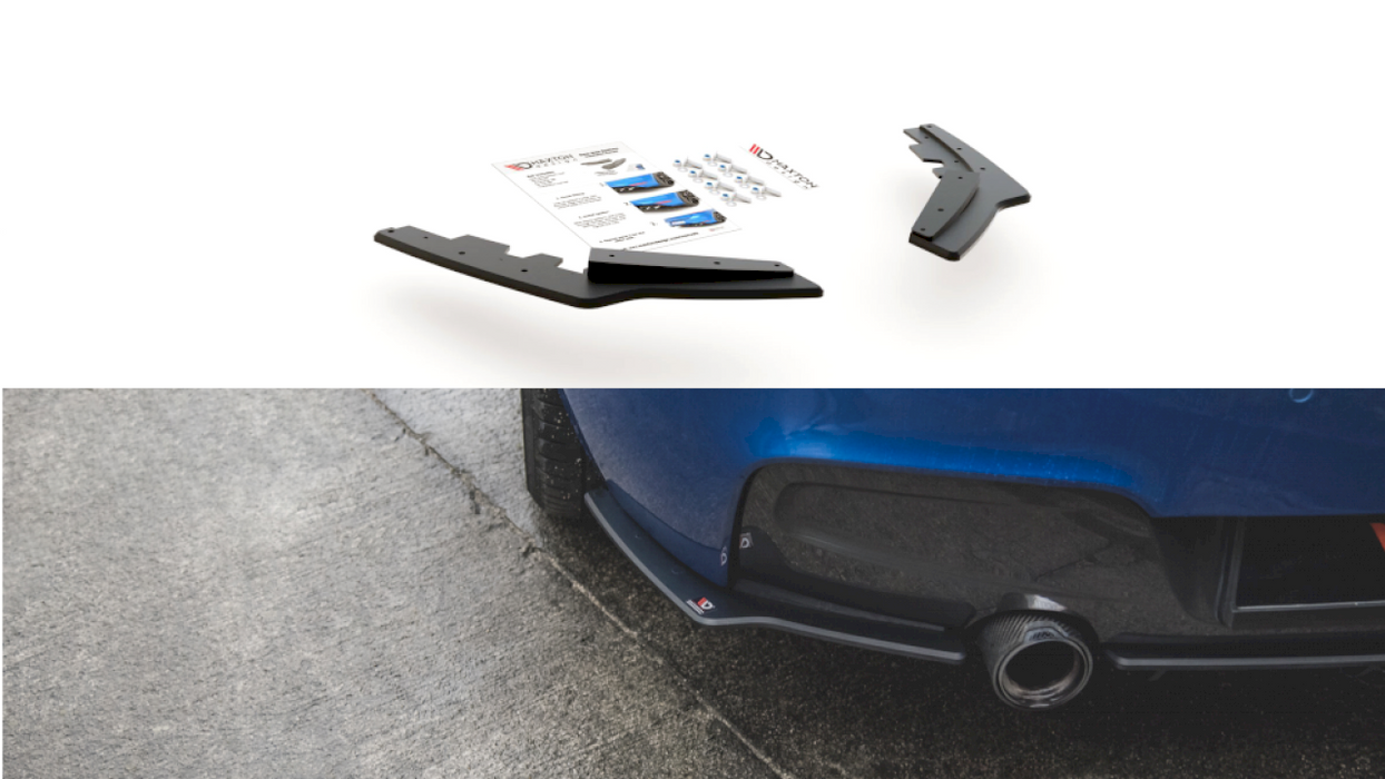 Street Pro Rear Side Splitters V.2 + Flaps V.2 BMW 1 F40 M-Pack / M135i