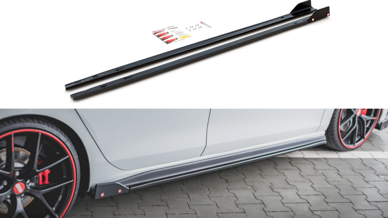 SIDE SKIRTS DIFFUSERS V.2 + FLAPS VW GOLF 8 GTI / GTI CLUBSPORT / R-LINE