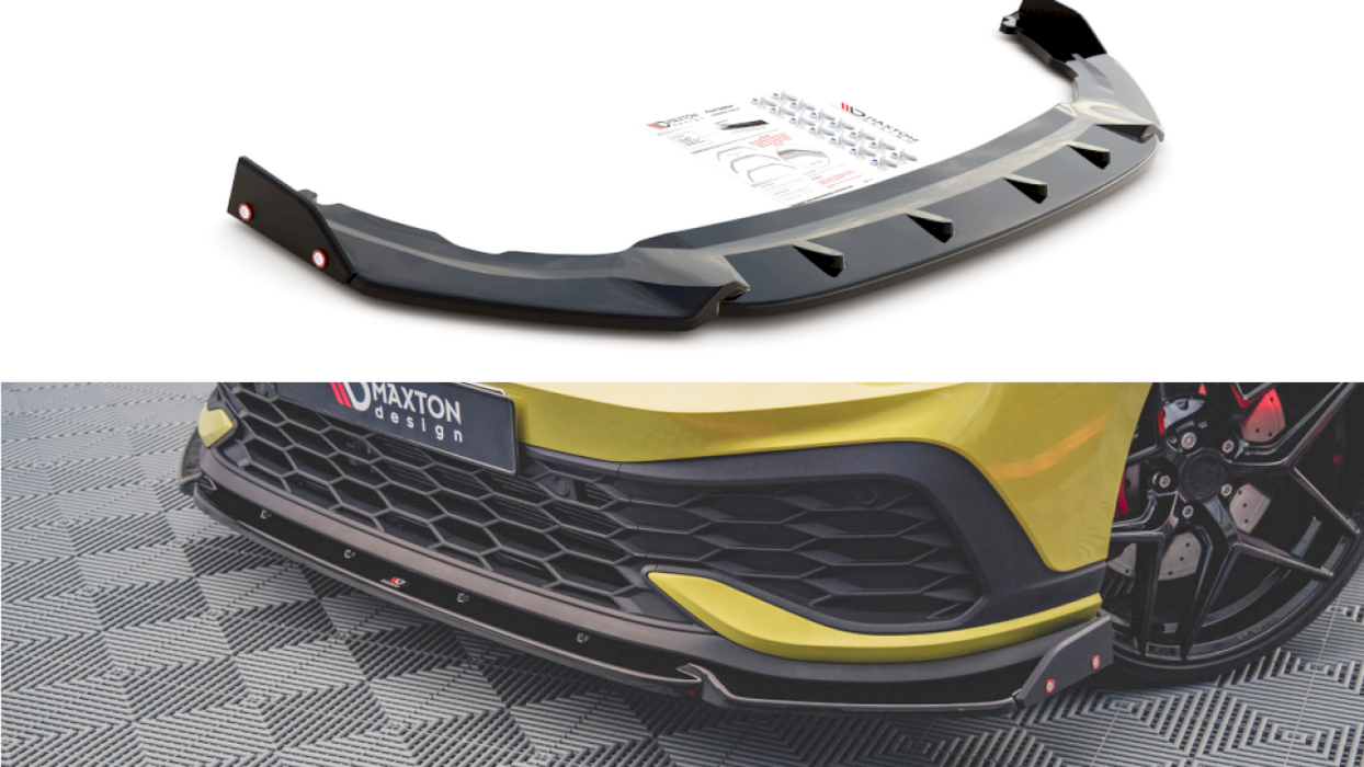 FRONT SPLITTER V.1 + FLAPS VW GOLF 8 GTI CLUBSPORT