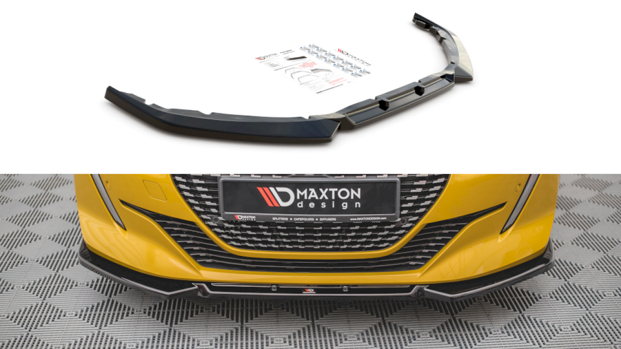 FRONT SPLITTER V1 PEUGEOT 208 MK2 (2019-)