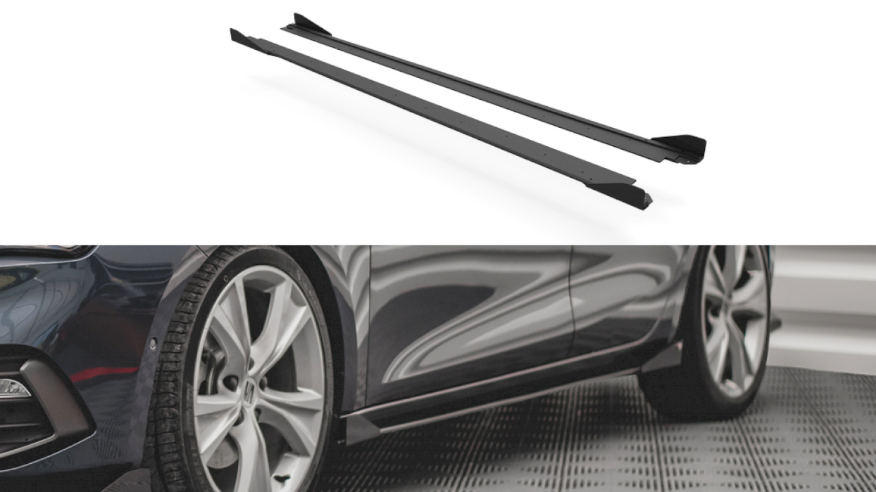 STREET PRO SIDE SKIRTS DIFFUSERS (+FLAPS) SEAT LEON FR MK4 (2020-)