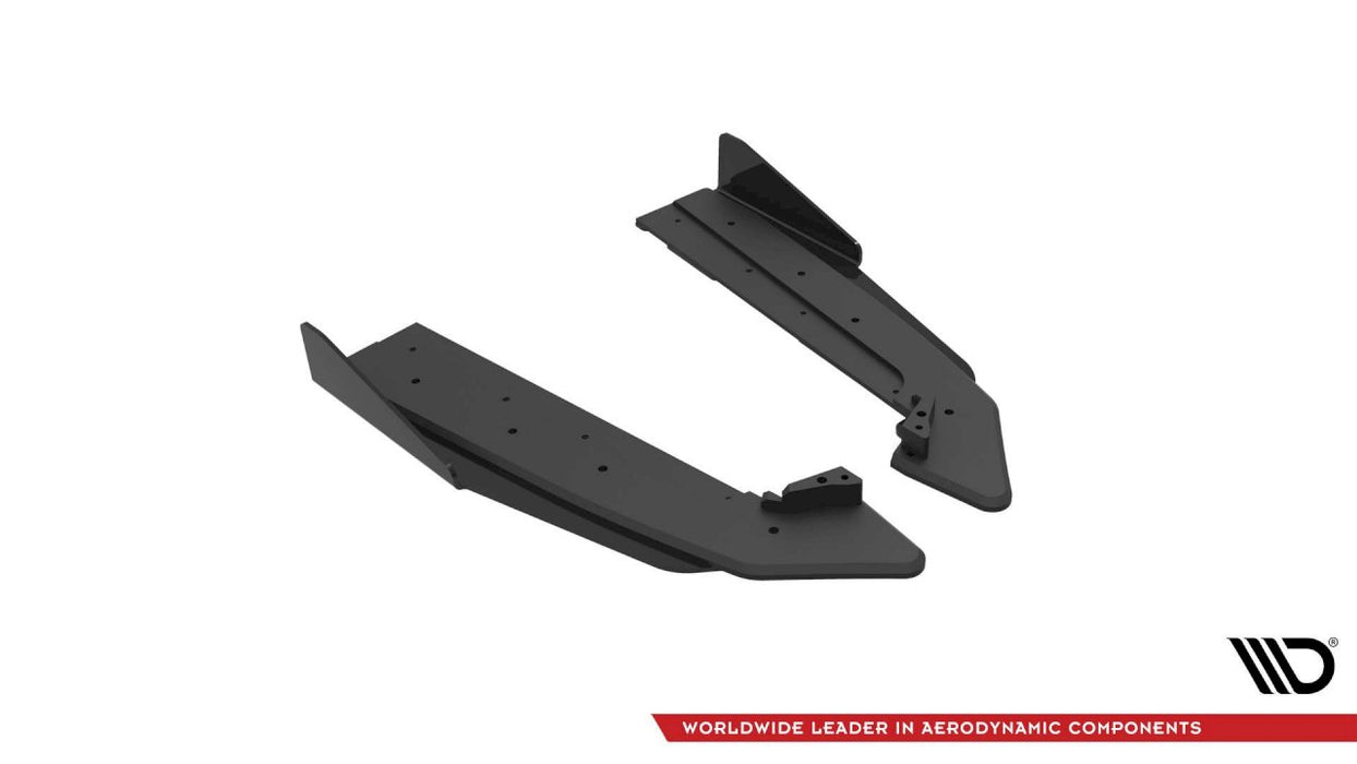 STREET PRO REAR SIDE SPLITTERS V.1 (+FLAPS) FORD MUSTANG GT MK6 FACELIFT (2017-)