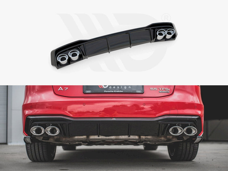 REAR VALANCE + EXHAUST ENDS IMITATION AUDI A7 C8 S-LINE (2017-)