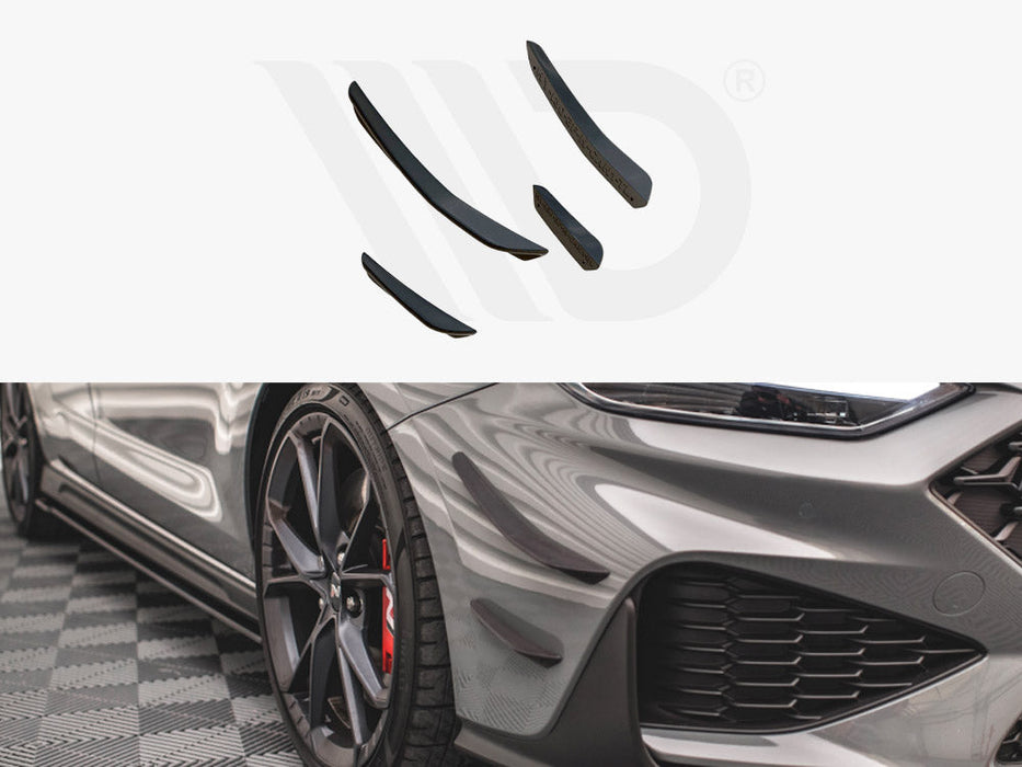 FRONT BUMPER WINGS (CANARDS) HYUNDAI I30 N HATCHBACK/FASTBACK MK3 FACELIFT (2020-)