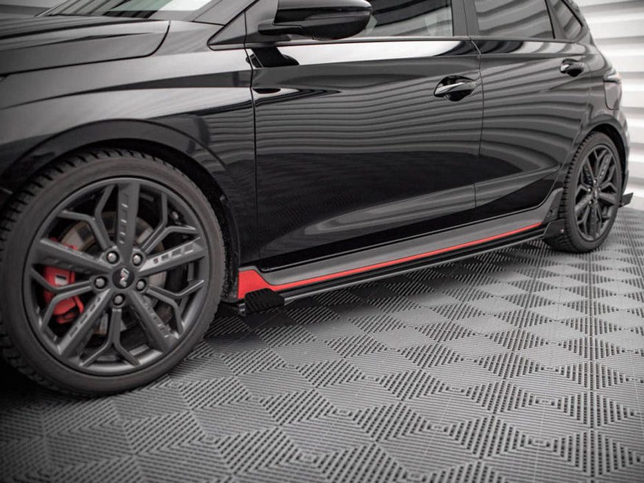 STREET PRO SIDE SKIRTS DIFFUSERS (+FLAPS) HYUNDAI I20 N MK3 (2020-)