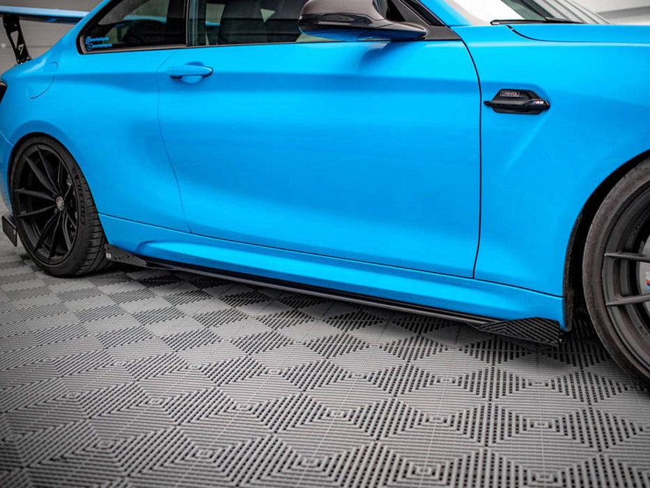 STREET PRO SIDE SKIRTS DIFFUSERS (+FLAPS) BMW M2 F87 (2016-2020)