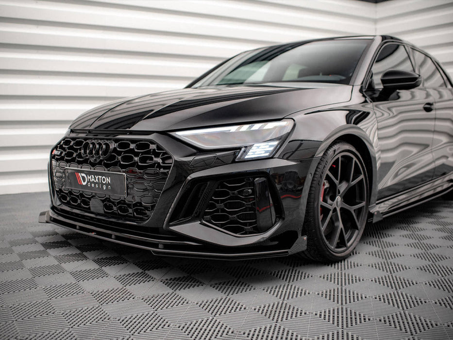 STREET PRO FRONT SPLITTER V.1 (+FLAPS) AUDI RS3 SPORTBACK 8Y (2020-)