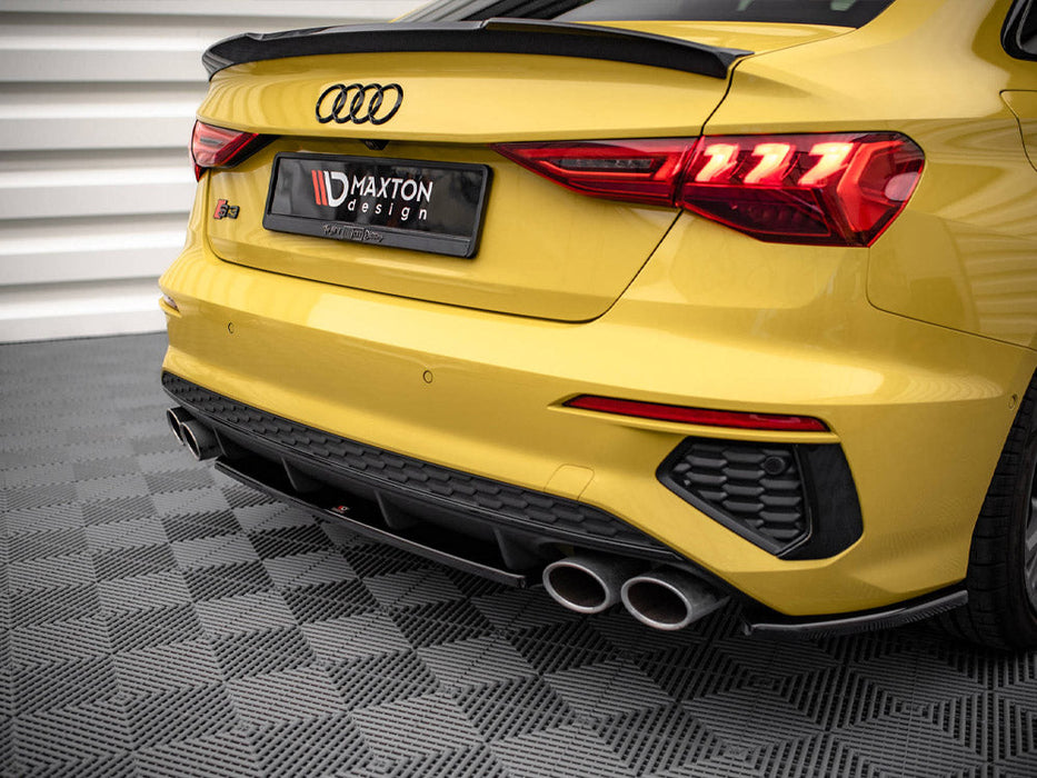 S3 Rear End CENTRAL REAR SPLITTER AUDI S3 SEDAN 8Y (2020-) — Emerald Struts