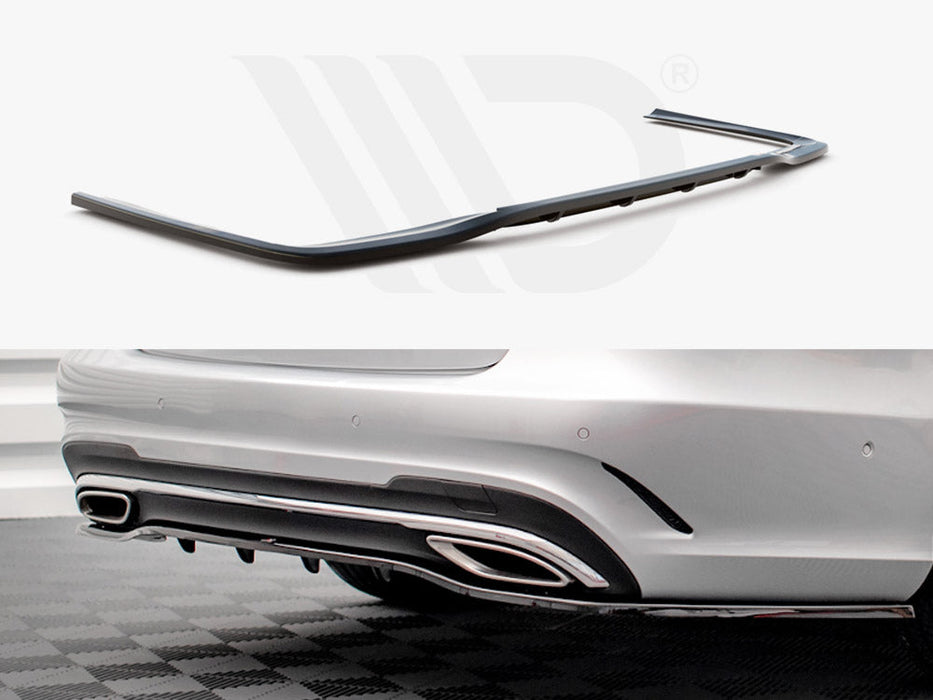 CENTRAL REAR SPLITTER (VERTICAL BARS) MERCEDES E AMG-LINE SEDAN W212 FACELIFT (2012-2016)