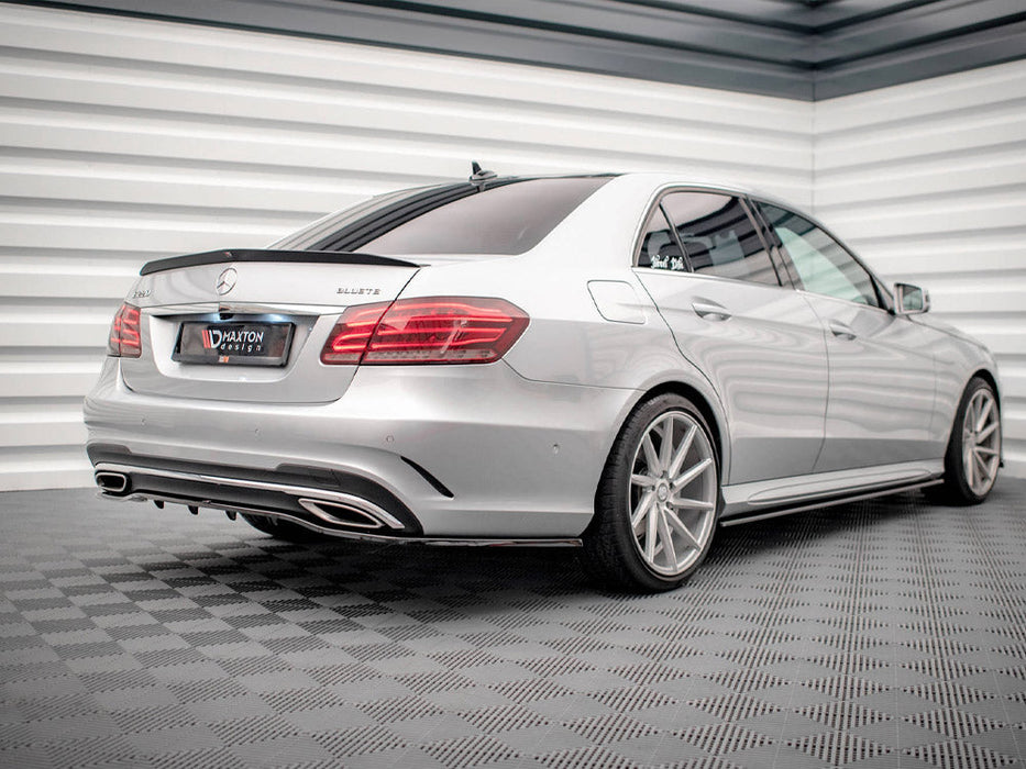 CENTRAL REAR SPLITTER (VERTICAL BARS) MERCEDES E AMG-LINE SEDAN W212 FACELIFT (2012-2016)