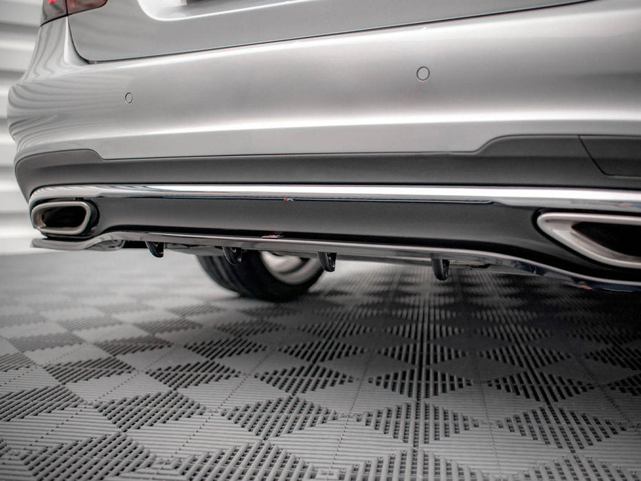 CENTRAL REAR SPLITTER (VERTICAL BARS) MERCEDES E AMG-LINE SEDAN W212 FACELIFT (2012-2016)