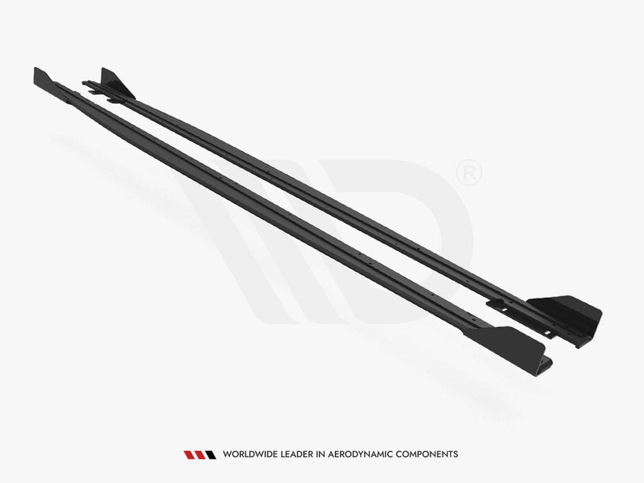 STREET PRO SIDE SKIRTS DIFFUSERS (+FLAPS) AUDI RS3 SEDAN 8Y (2020-)