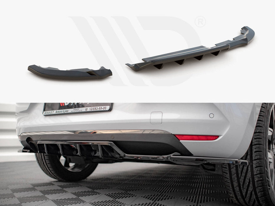 CENTRAL REAR SPLITTER (VERTICAL BARS) RENAULT CLIO MK5 (2019-)