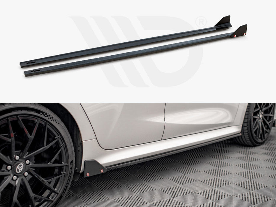 SIDE SKIRTS DIFFUSERS V.1 + FLAPS TOYOTA YARIS MK4
