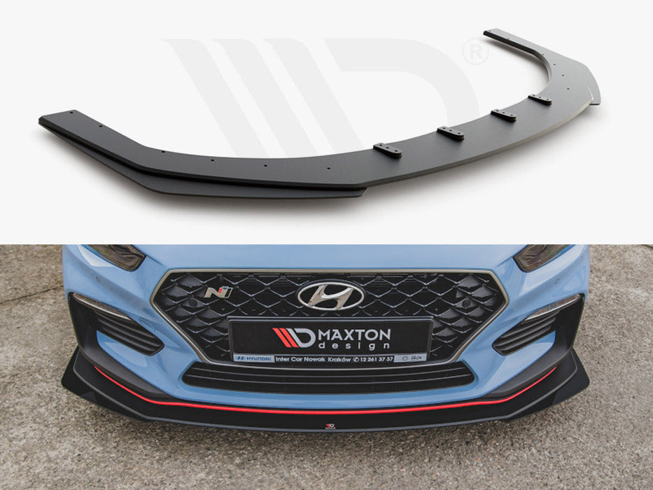 STREET PRO DURABILITY FRONT SPLITTER + FLAPS HYUNDAI I30 N MK3 HATCHBACK / FASTBACK