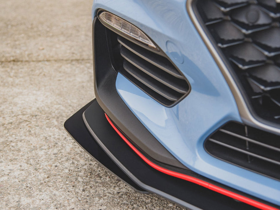 STREET PRO DURABILITY FRONT SPLITTER + FLAPS HYUNDAI I30 N MK3 HATCHBACK / FASTBACK