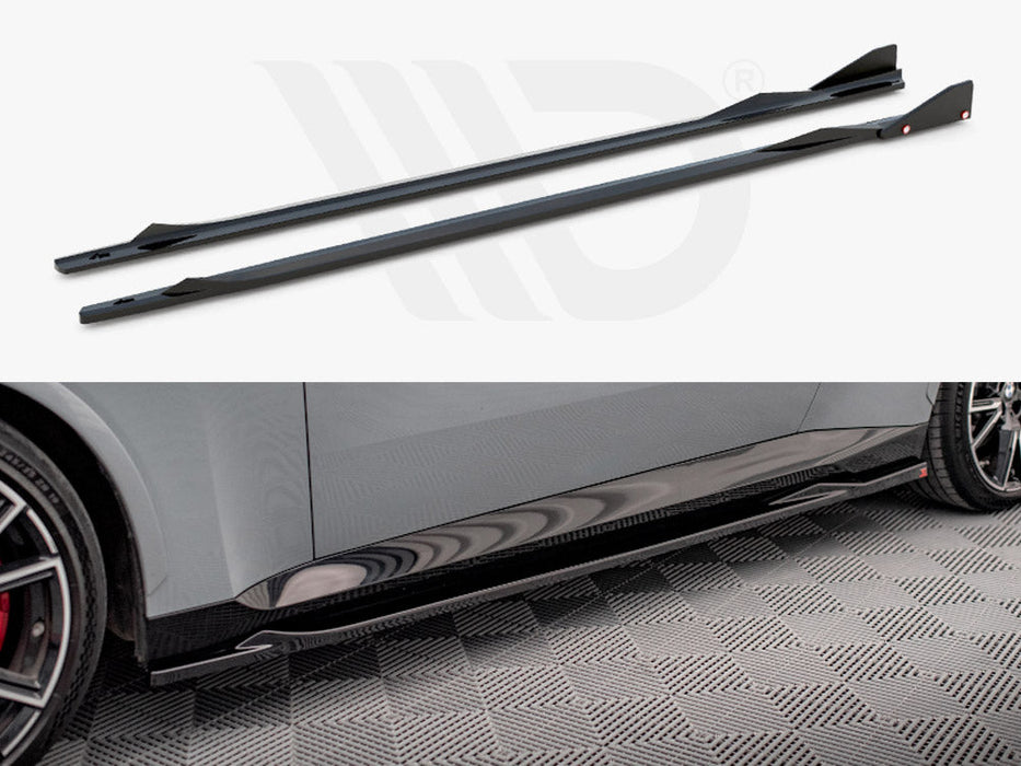 SIDE SKIRTS DIFFUSERS V.2 + FLAPS BMW 2 COUPE M-PACK / M240I G42