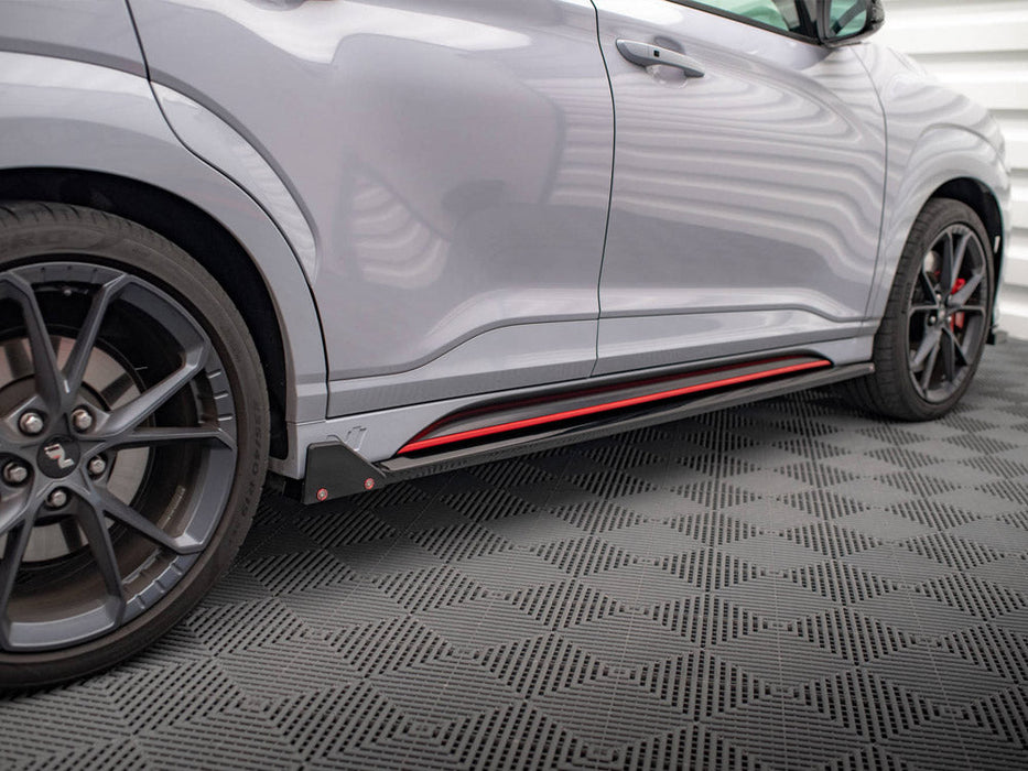 SIDE SKIRTS DIFFUSERS V.1 + FLAPS HYUNDAI KONA N MK1