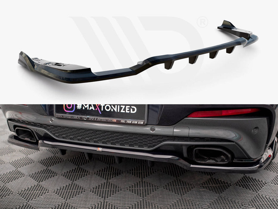 CENTRAL REAR SPLITTER (VERTICAL BARS) V.2 BMW X4 M-PACK G02