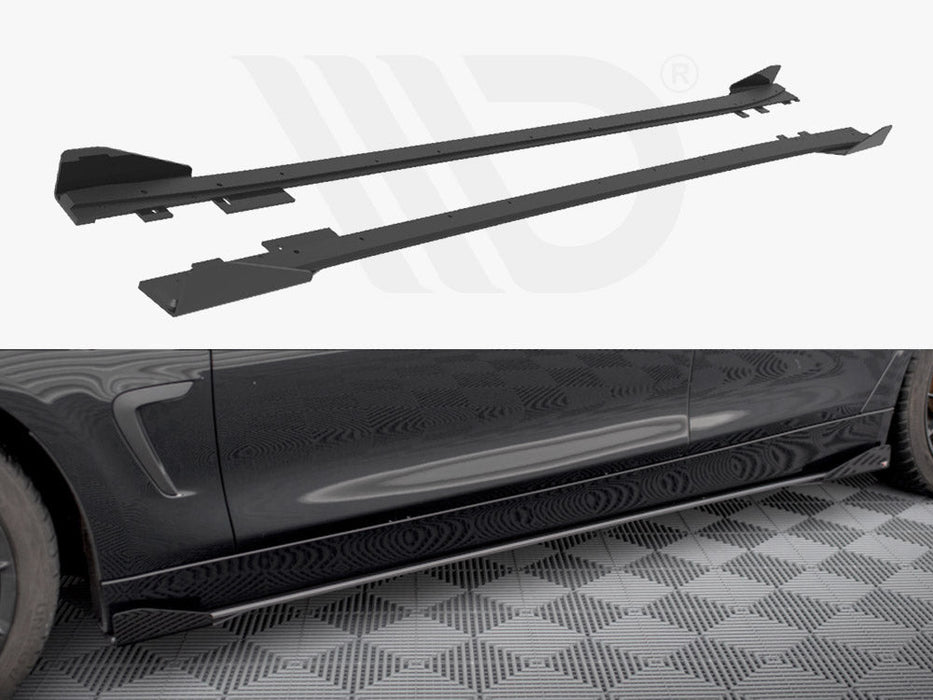 STREET PRO SIDE SKIRTS DIFFUSERS + FLAPS BMW 4 GRAN COUPE F36
