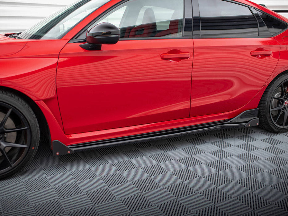 SIDE SKIRTS DIFFUSERS V.1 + FLAPS HONDA CIVIC TYPE-R MK 11