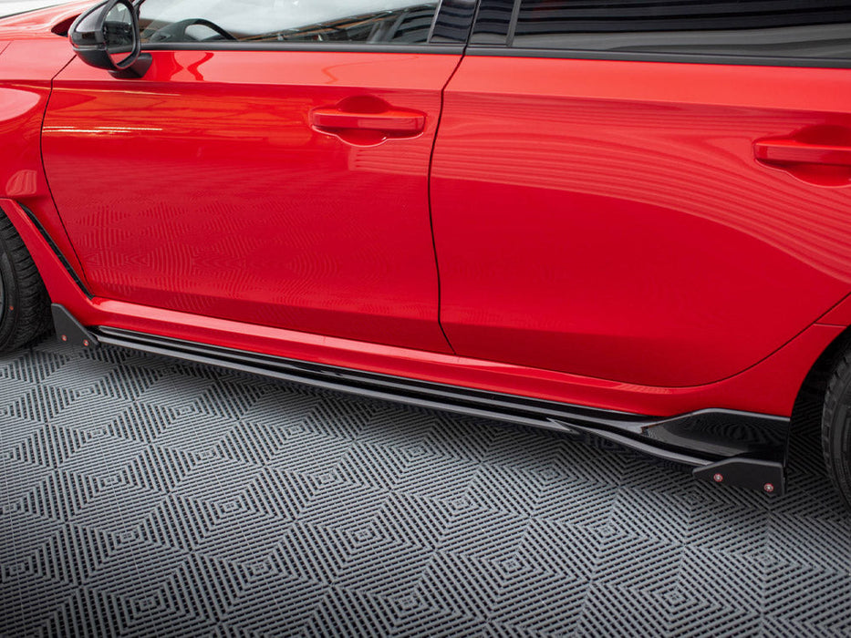 SIDE SKIRTS DIFFUSERS V.1 + FLAPS HONDA CIVIC TYPE-R MK 11