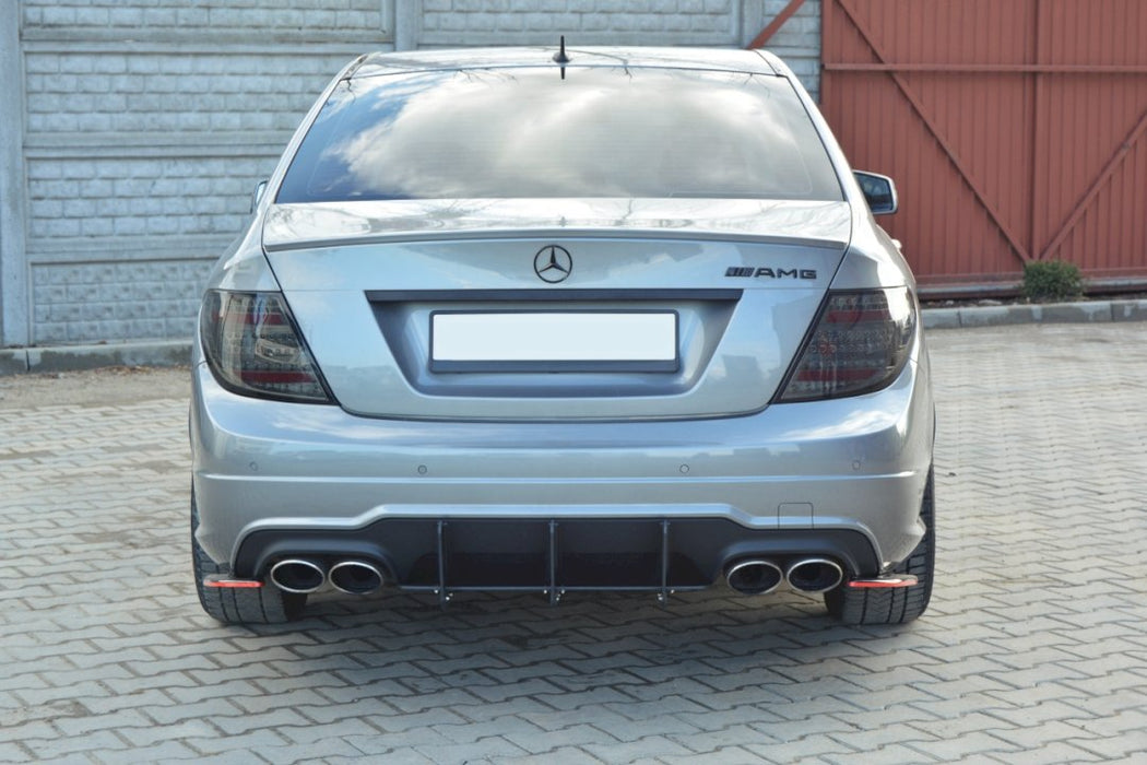 MERCEDES C W204 AMG-LINE FACELIFT REAR DIFFUSER & REAR SIDE SPLITTERS